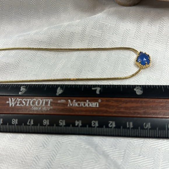 KENDRA SCOTT MARA TESS GOLD BLUE STONE NECKLACE - Picture 7 of 7